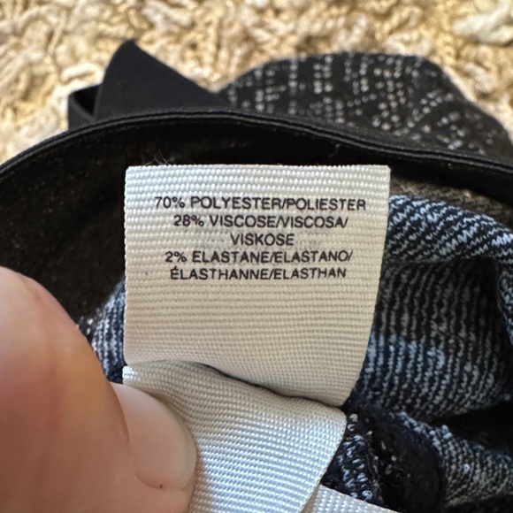 RACHEL Rachel Roy Black & White Jacquard Leggings size Medium - Picture 9 of 10